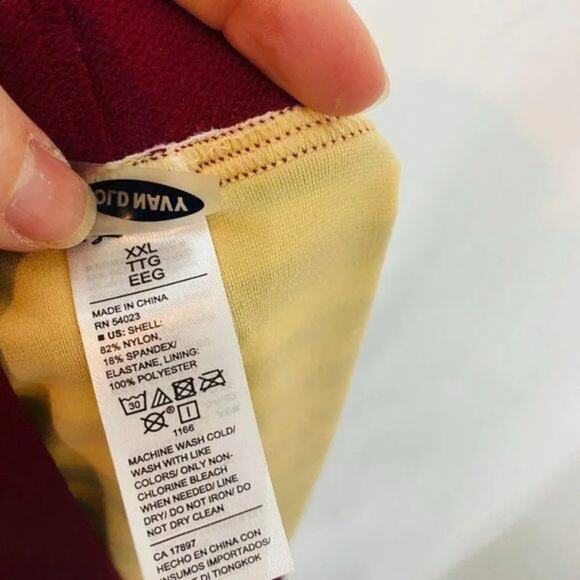 Old Navy Bralette Swim Bikini Navy Burgundy Stripe Womens XXL - Picture 10 of 12